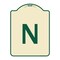 Signmission Designer Series Sign W/ Letter N, Tan & Green Heavy-Gauge Aluminum Sign, 24" x 18", TG-1824-22938 A-DES-TG-1824-22938 - alternate 1